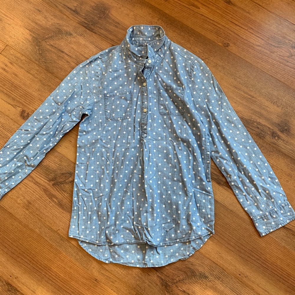 Girl Jean Button Down Shirt